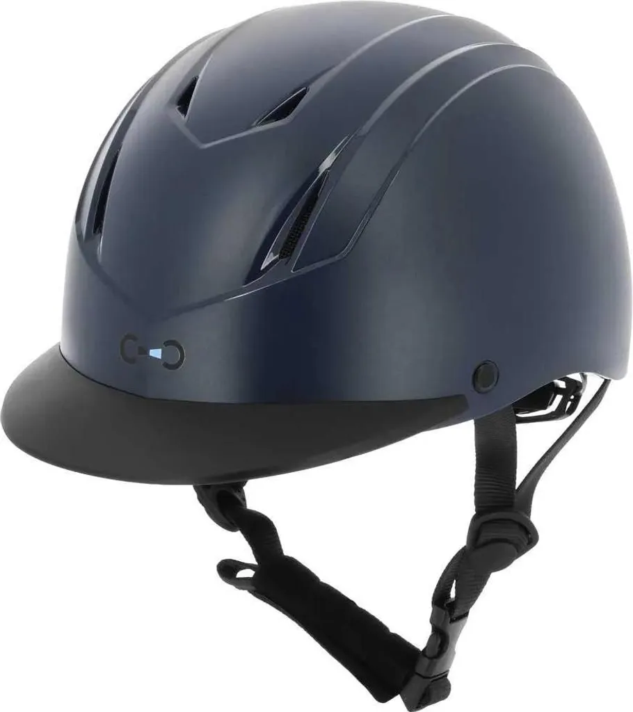 Casque équitation anti-choc femme bleu réglable pour éviter les glissements