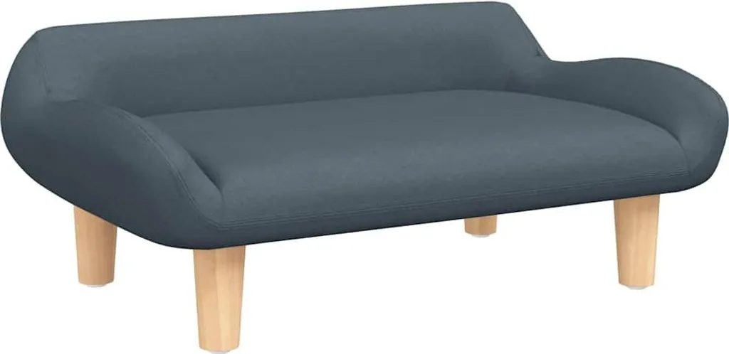 vidaXL Letto per cani grigio scuro 70x40x24 cm tessuto