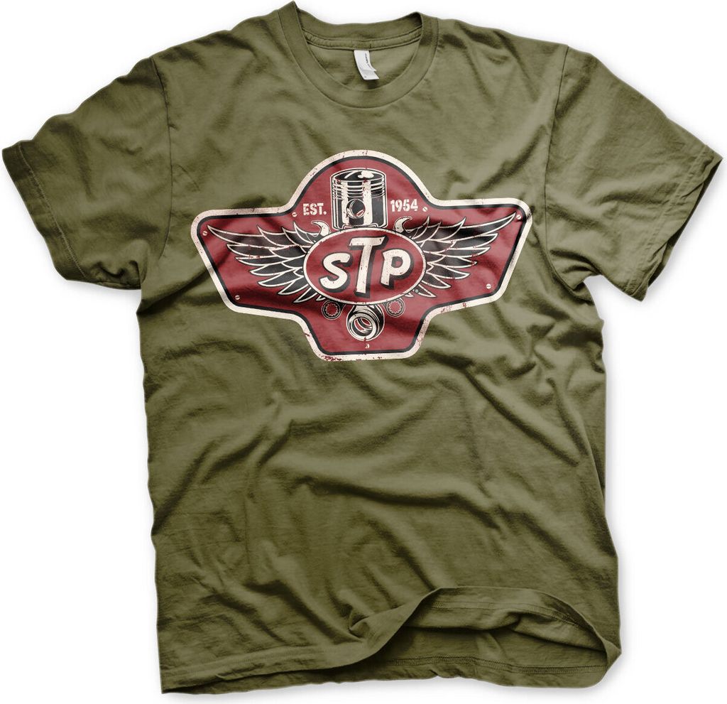 STP Piston Emblem T-Shirt - Medium - Olive