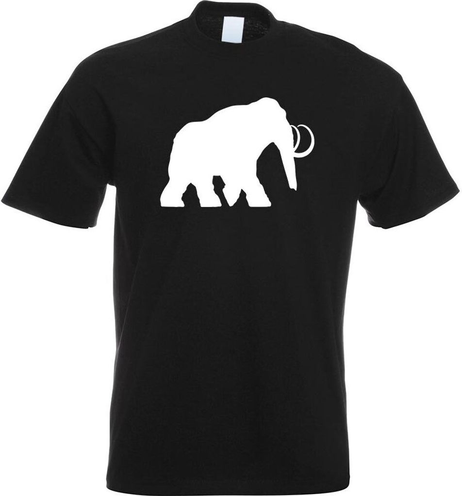 Kiwistar - T-Shirt - schwarz - Mammut Rüsseltiere Elefant Herren Funshirt Bedruckt Design Sprüche Spruch Motive - mit Motiv Bedruckt - Funshirt D...