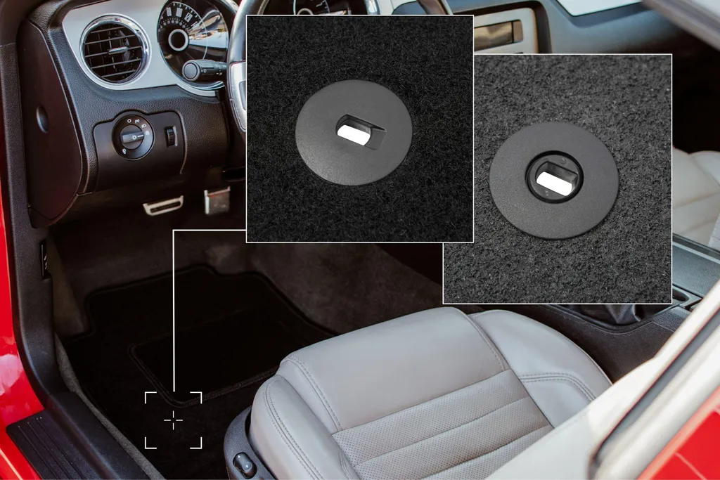 Tappetini Auto Kia Rio IV 2017- Anteriori Velour Neri con Bottoni - 3