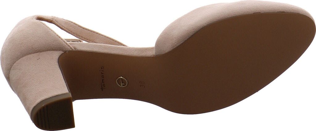 Tamaris Damen Pumps Fesselriemen Blockabsatz samtige Haptik Produktbild 20