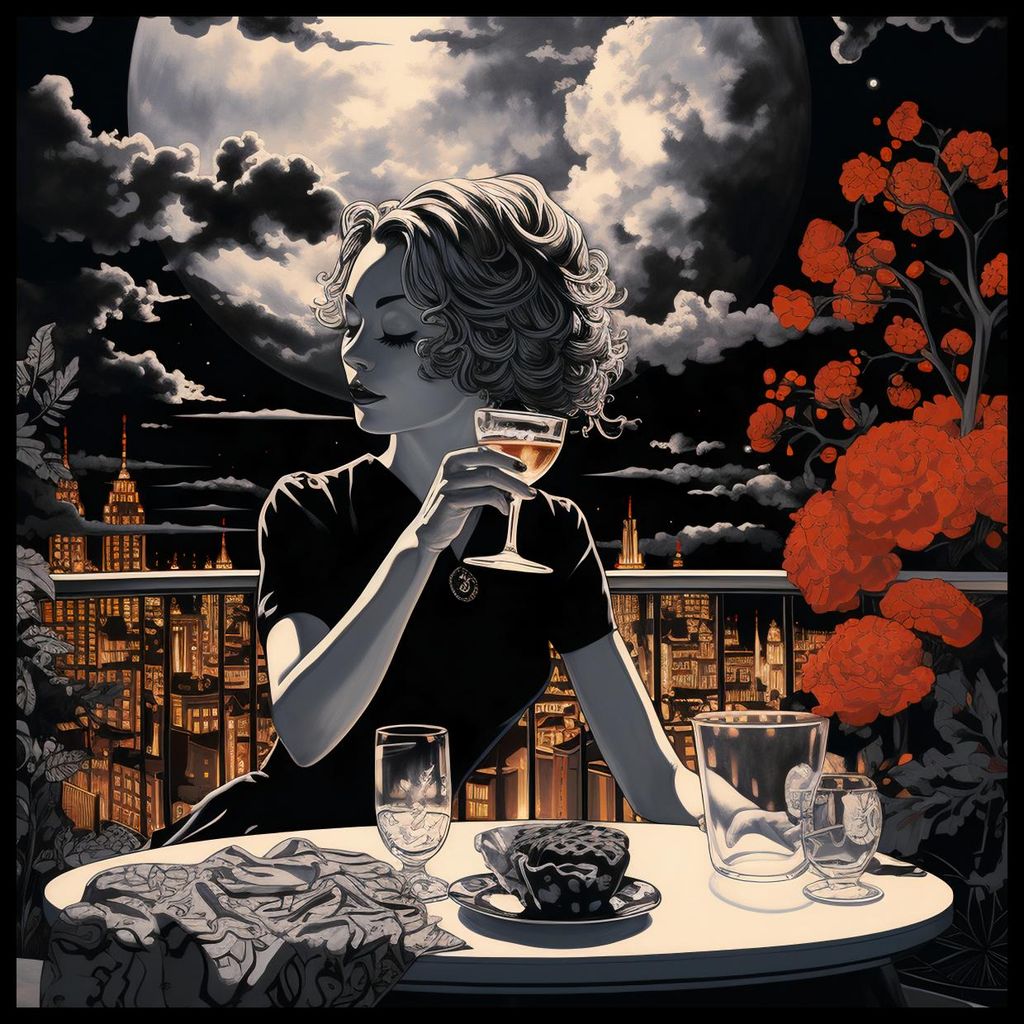 Plakat 60x60cm Abendliche Toasts