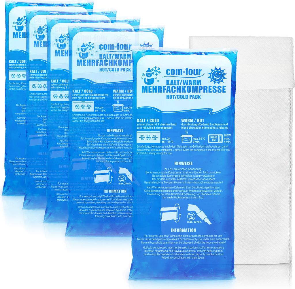 com-four® 5x Große Mehrfach-Kompresse 29 x 12 cm mit Produktbild 