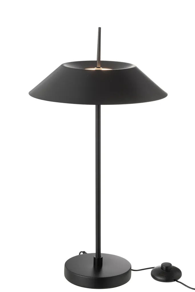 Lampe à poser LED en métal noir J-Line pour bureau ou salon moderne
