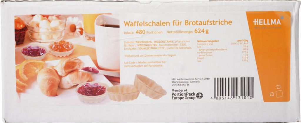 Hellma Waffelschalen für Brotaufstriche, 480 Stk Waffel Produktbild 9