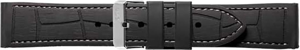 Piero Magli Uhrenarmband SILIKON schwarz NAHT grau SEIKO CASIO 22mm 20010123 NEU