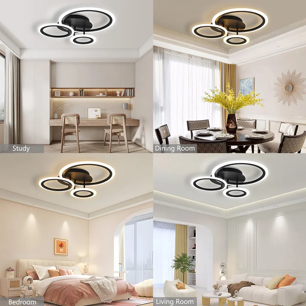 Plafonnier LED Intensité Variable avec Télécommande et 3 Modes de Lumière - 5