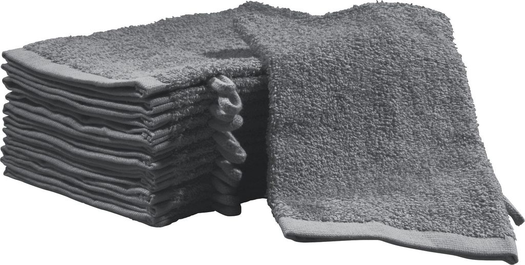 REDBEST Waschhandschuh Oceanside" 12er-Pack anthrazit 16x21 Produktbild 