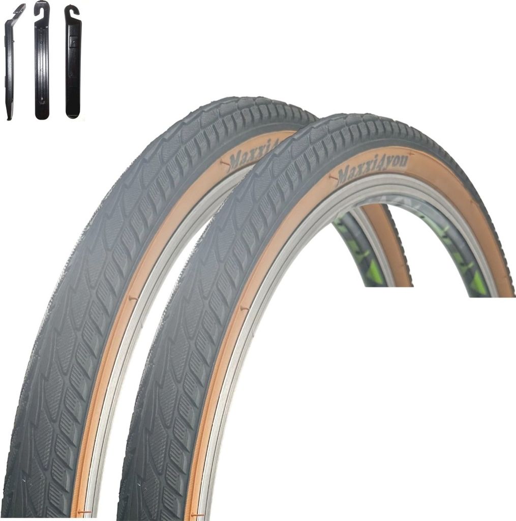2 x cyklistické pneumatiky maxxi4you HY 156 v čierno-hnedej Obrázok produktu 
