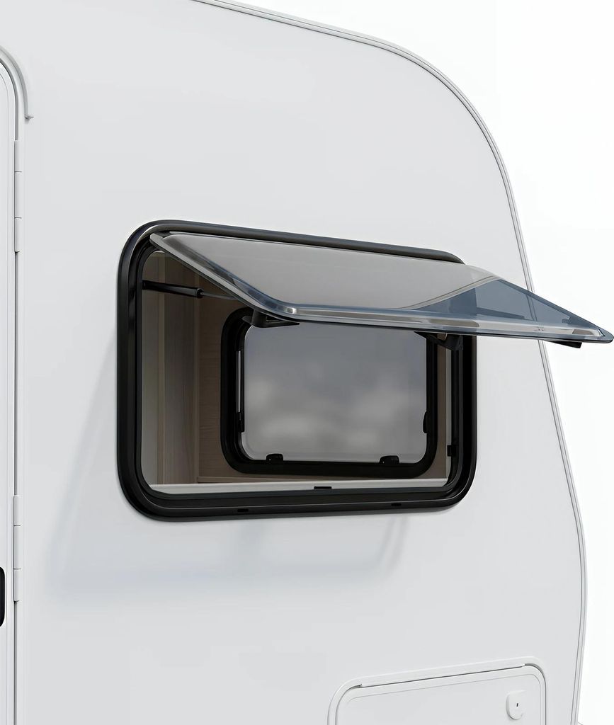 Wohnmobil/Wohnwagen-Fenster - Seitenfenster - 700×400 cm - Insektenschutz - Sonnen- & Sichtschutz - Aluminiumlegierung, Acryl, PVC - Weiß