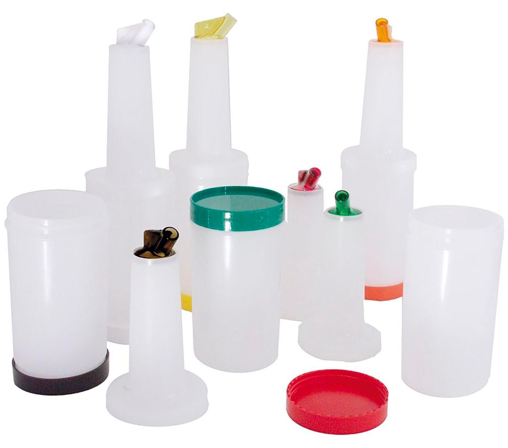 CONTACTO Dosier- und Vorratsflasche, Inhalt: 1,00 Liter, Höhe: 335 mm, blau