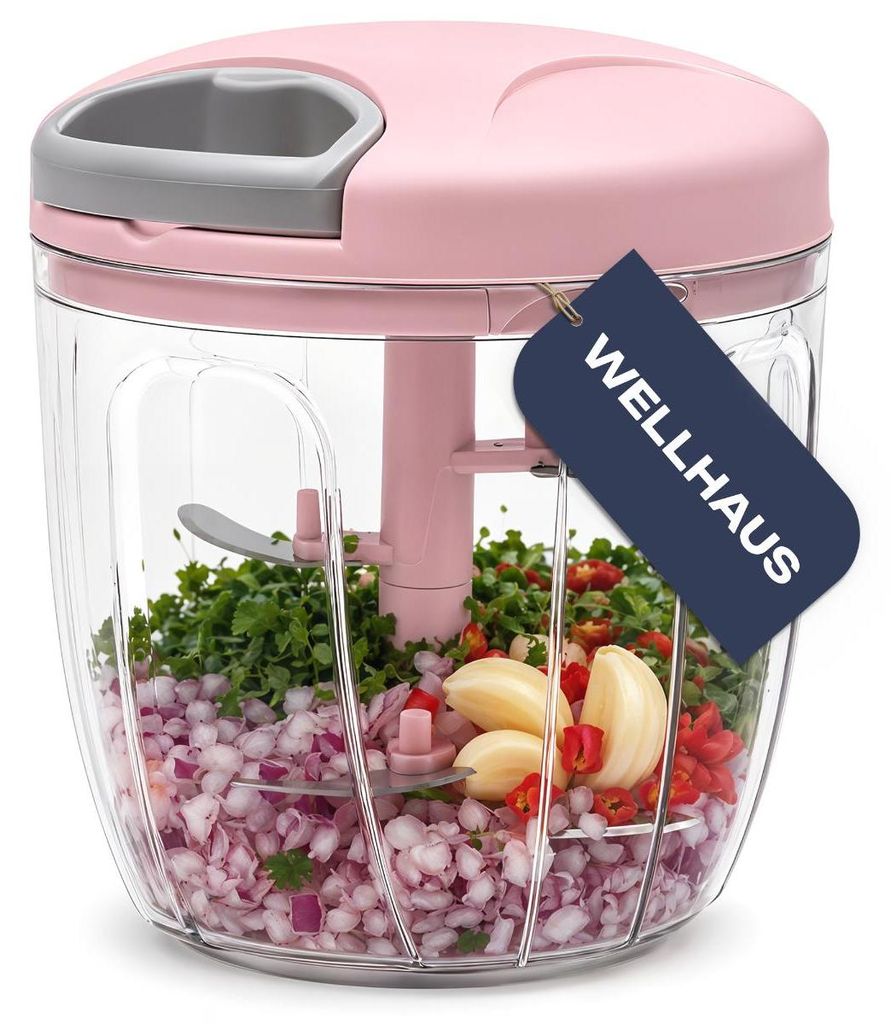 WELLHAUS Hand-Küchenzerkleinerer, 900 ml, Rosa Produktbild 