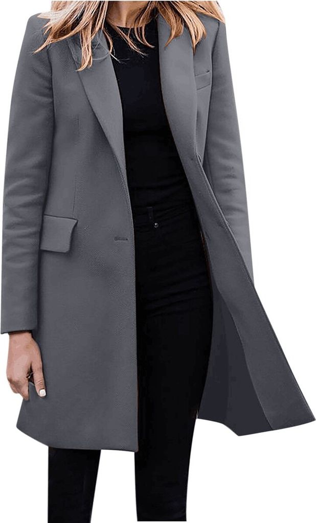 ASKSA Damen Winterjacke Langarm Revers Wintermantel Produktbild 