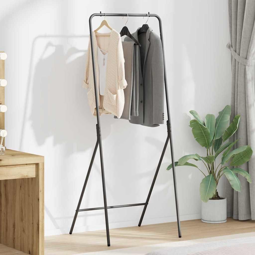 Möbel Kleiderständer Schwarz 60 x 53 x 155 cm Stahl - Garderobenständer 868475