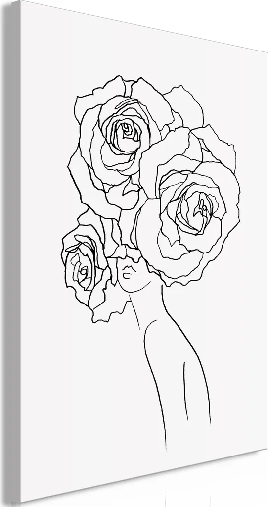 Runa Art Tabella Decorazione della parete Flowers Roses - 60 x 40 cm XXL Stampa su Tela Salotto Appartamento - pronta per essere appesa - 015415a