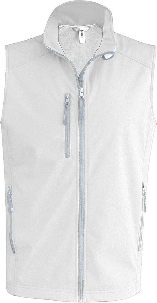 Kariban Herren Softshell Jacke Weste Bodywarmer Softshell-Weste, Größe:4XL, Farbe:Weiß