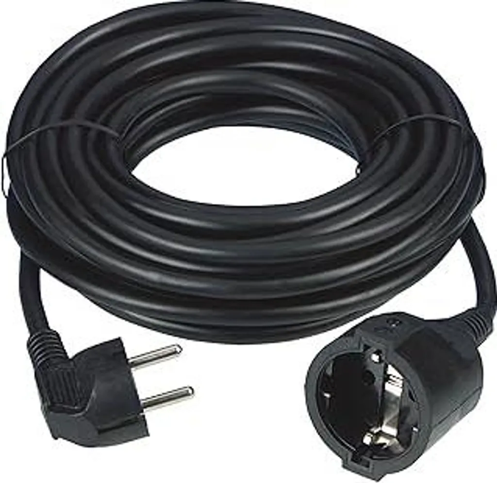 Prolunga REV 10m Sicurezza Bambini - Spina Angolata 3680W Nera