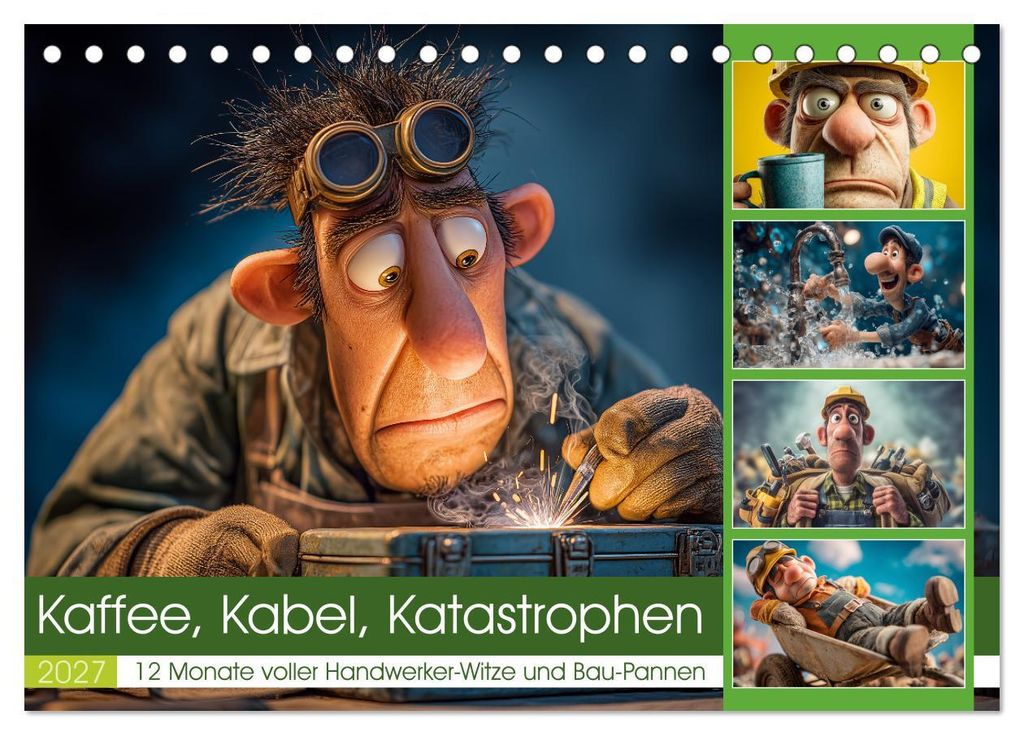 Kaffee, Kabel, Katastrophen (Tischkalender 2027 DIN A5 quer), CALVENDO Monatskalender