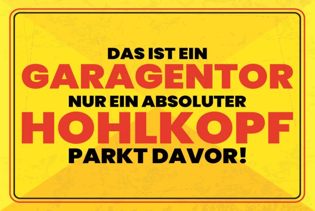 vianmo Blechschild 30x40 cm Garagentor nur Hohlkopf