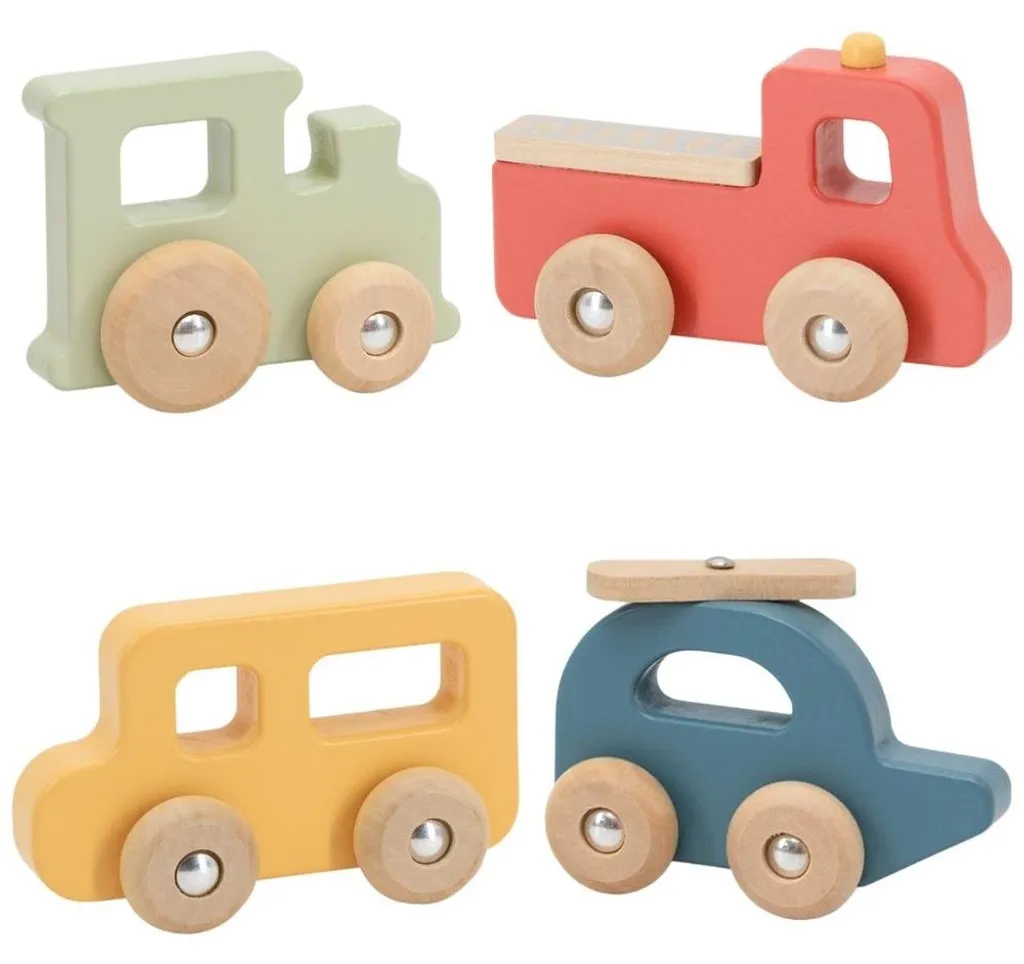 Voitures en Bois Silencieuses Polarb Viga - Jouets Sains sans Bruit