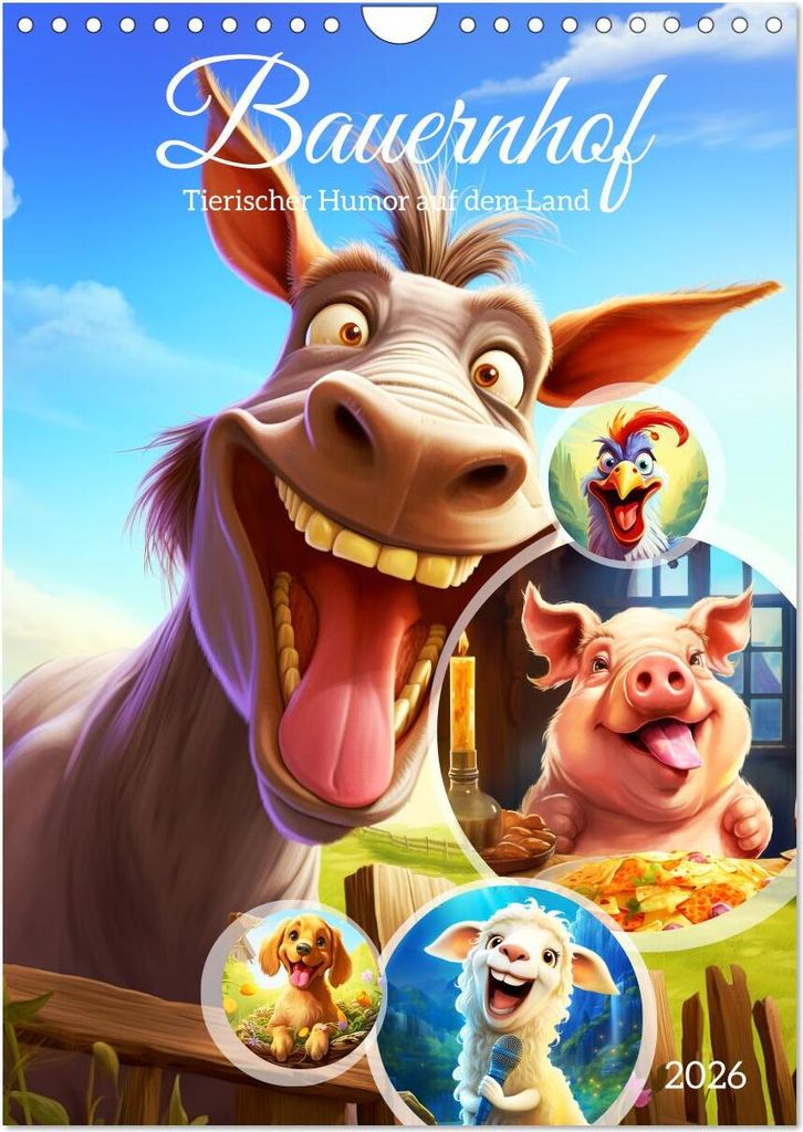 Bauernhof. Tierischer Humor auf dem Land (Wandkalender 2026 Produktbild 