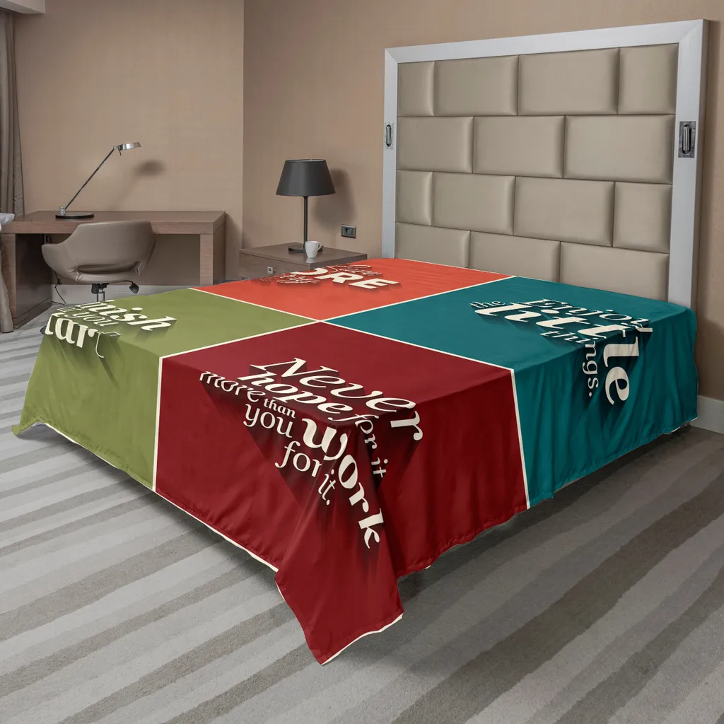 Drap de Lit Décoratif pour Chambre Adulte Ambiance Positive 275x260