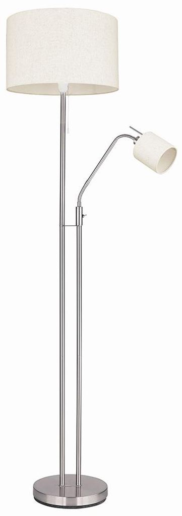 RGB LED Stehlampe, flexible Leseleuchte, Textil sandfarben, Produktbild 