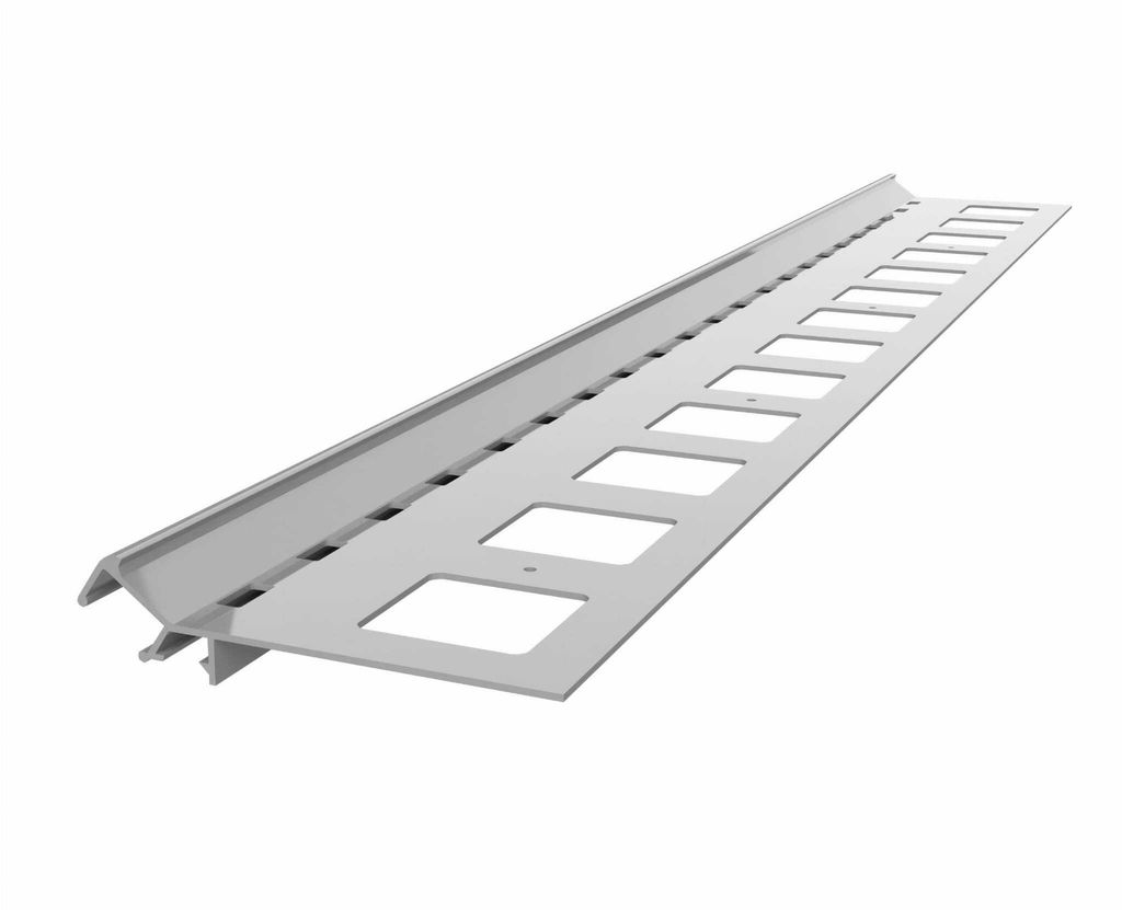 Renoplast V LED, Profil, Grau, 200cm, Aluminium Treppenstufen-Profil für Harzböden Treppenkantenprofil Treppenkante Treppenwinkel