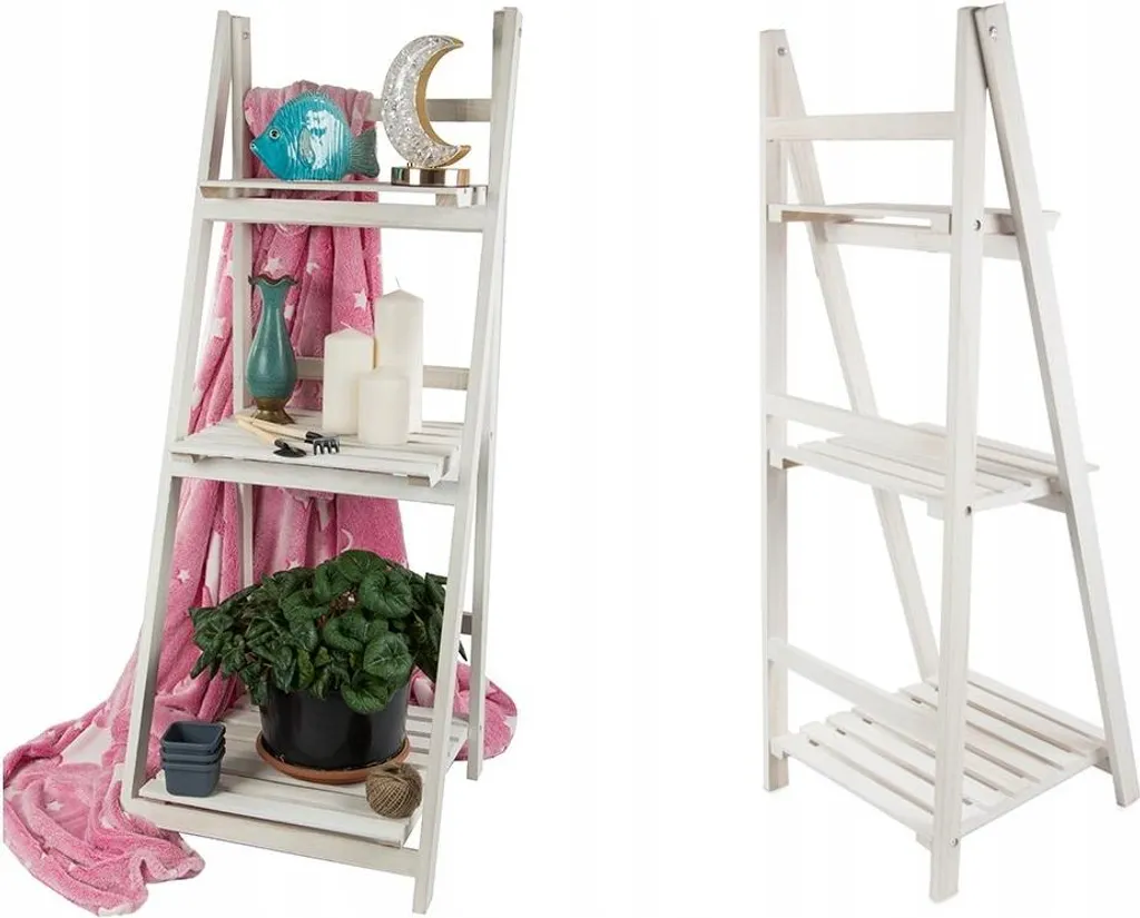 Présentoir de Fleurs pour Intérieur Style Escalier 3 Tablettes