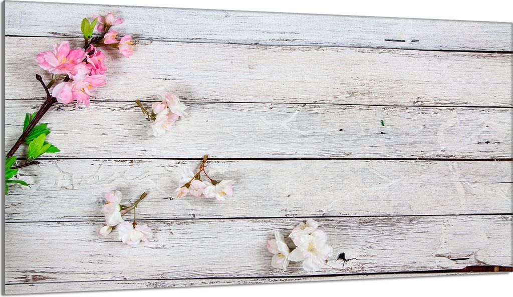 Herdabdeckplatte 90x52 Glaskeramikkochfeld Abdeckung Spritzschutz Glasplatte Deko Schneidebrett, Holz Orchidee