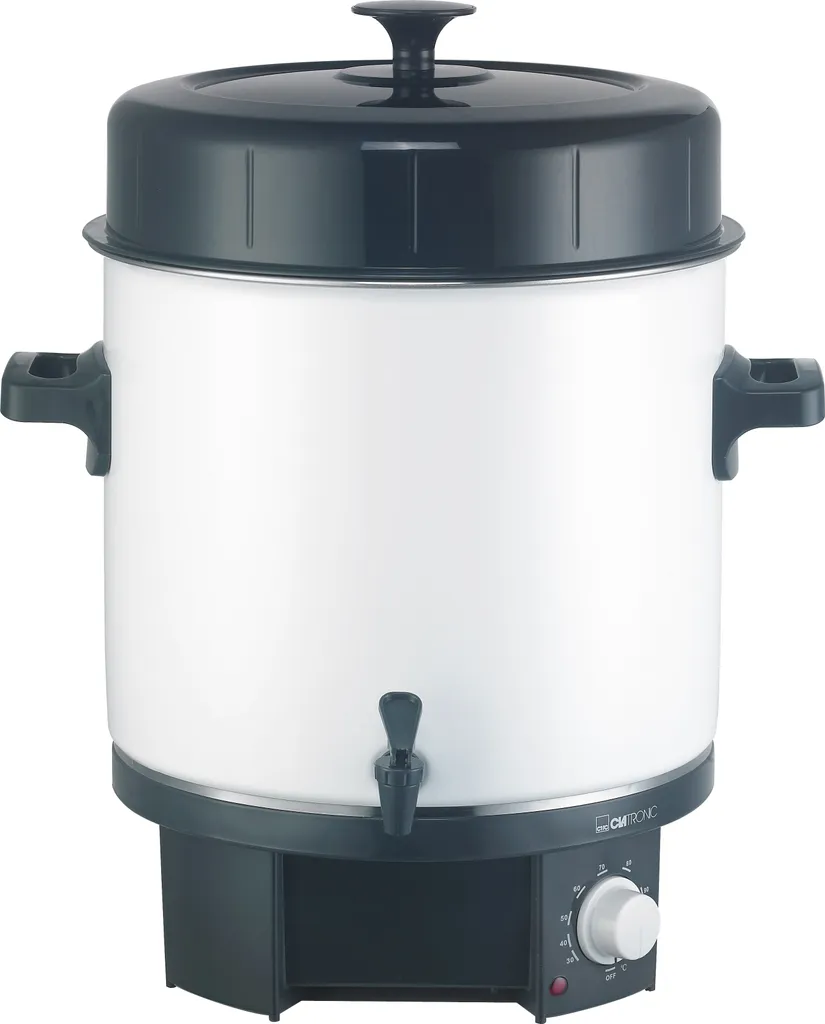 Stérilisateur de Bocaux Électrique avec Robinet 25 Litres Blanc 1800W