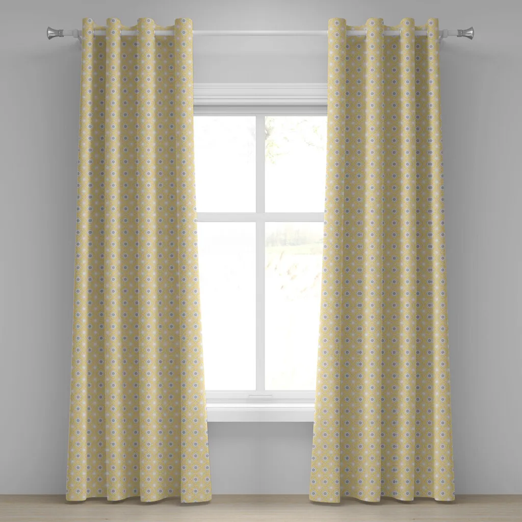 Rideaux de salon pour ambiance marocaine, set de 2 panneaux décoratifs