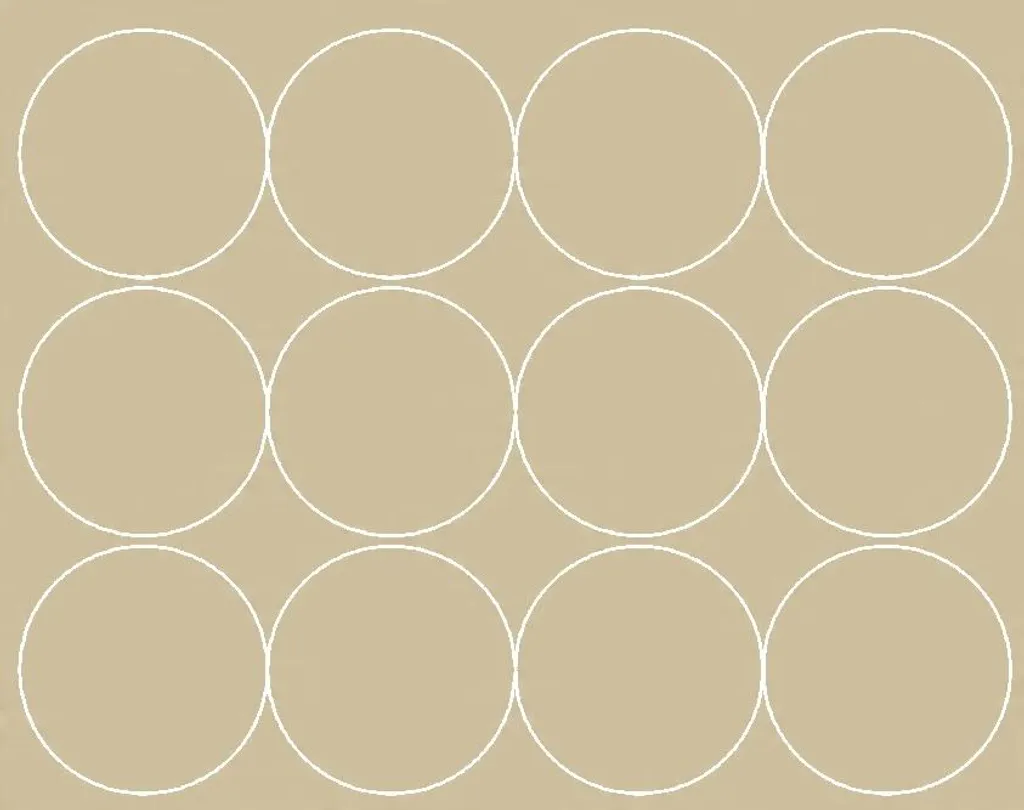 Adesivi Circolari Beige Lucido 12cm - 12 Pezzi Multiuso per la Casa