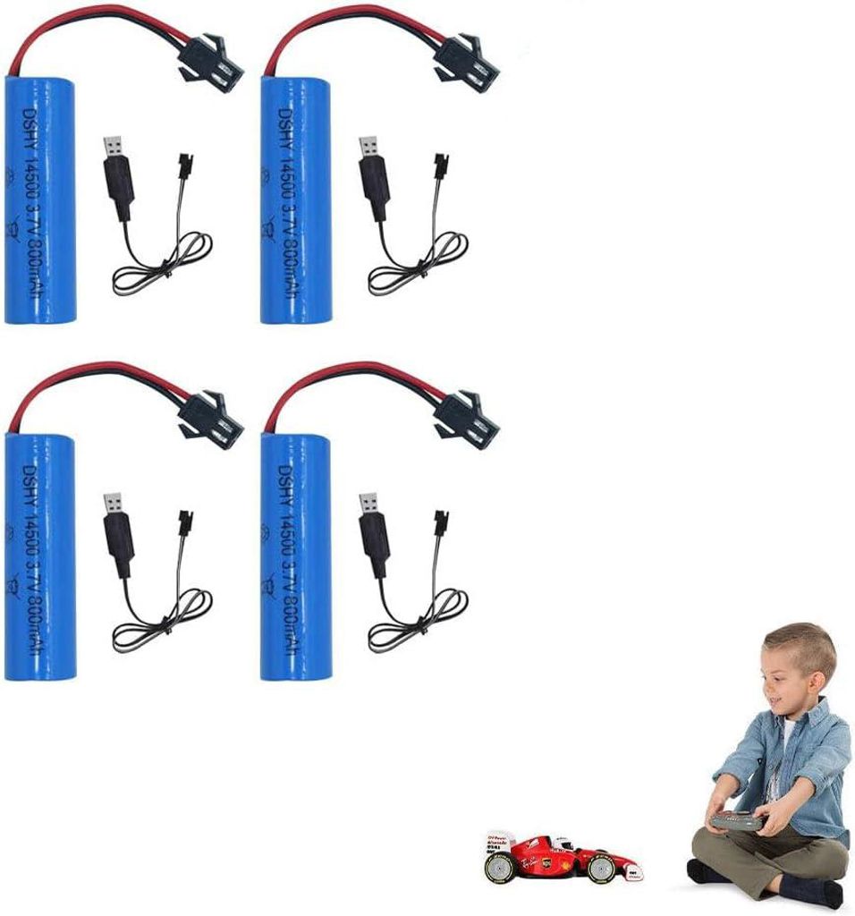 4er Set 14500 Li-Ion Akku 3,7V 800mAh Wiederaufladbare Produktbild 