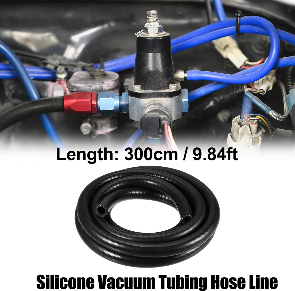 Tube Silicone 12mm Noir 9.84ft - Ligne d'Aspirateur Flexible 3m