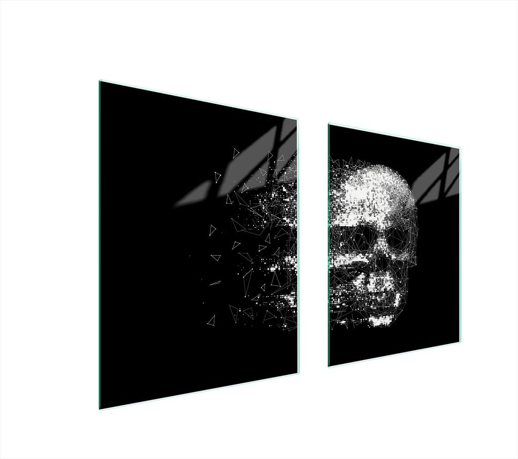 Glasschutzplatte Für Herd 85X52 Skull