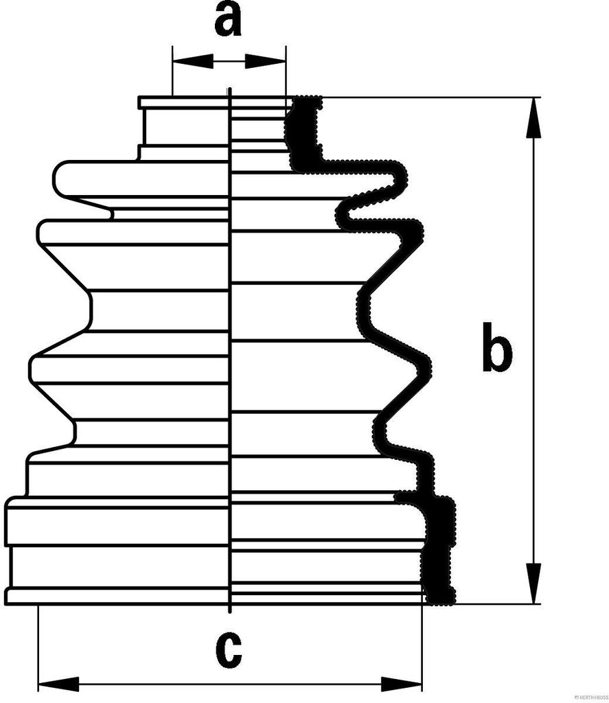 Herth+Buss Jakoparts Faltenbalgsatz, Antriebswelle Vorderachse Links J2885002