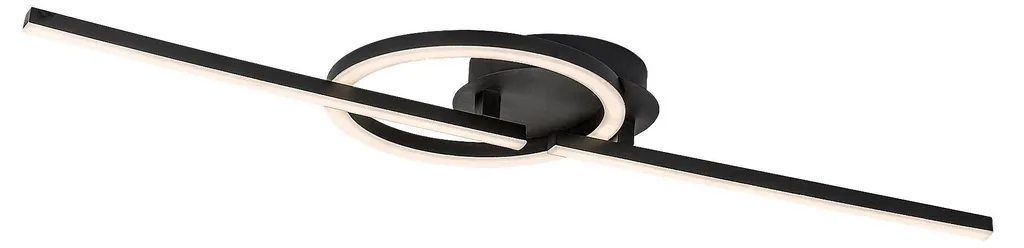 Luminaire Plafonnier LED 24W Noir Twisterra Design en Métal et Plastique