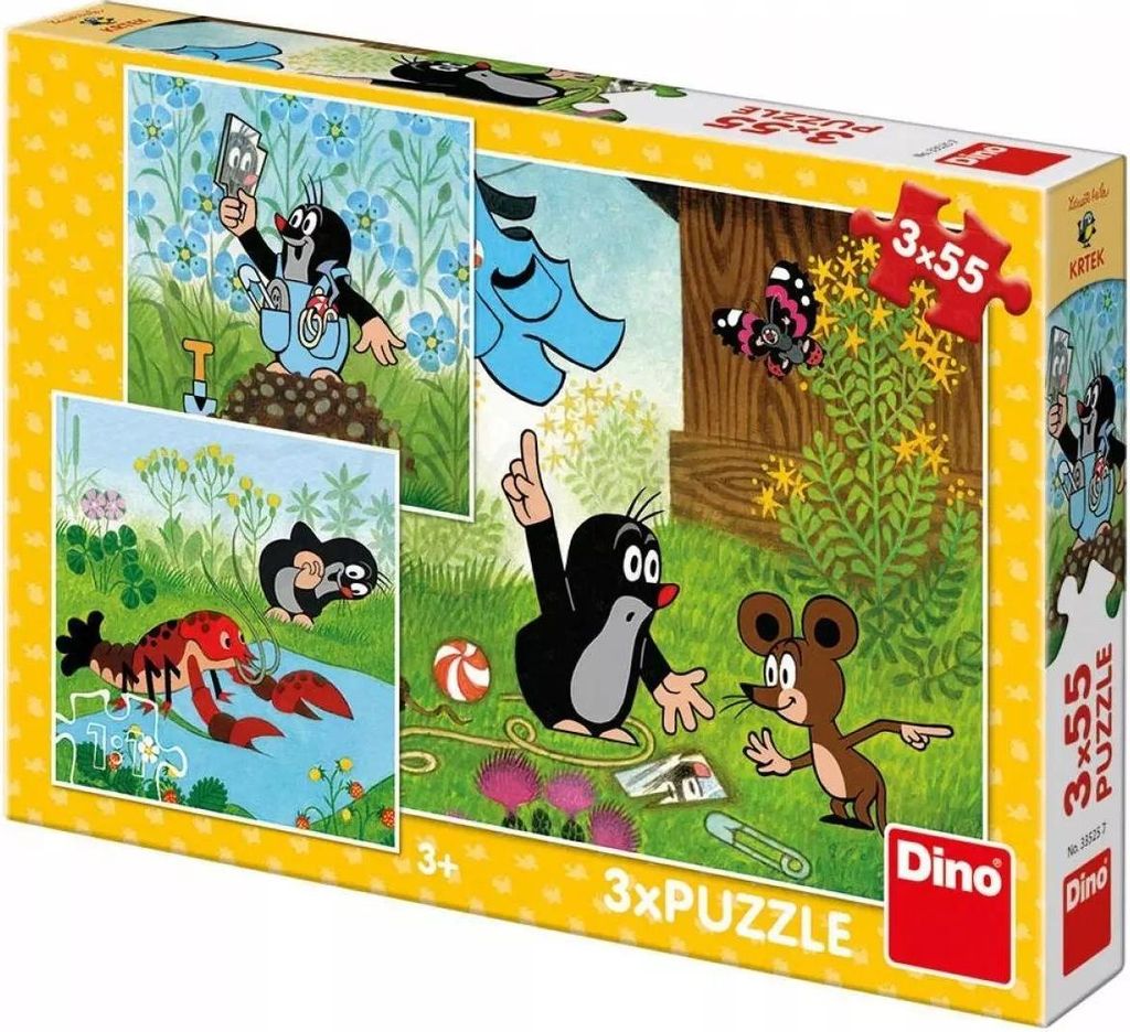 Puzzle 3x55 Maulwurf und Höschen Produktbild 