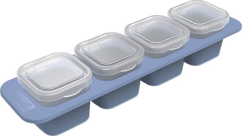 Rotho Mini-Gefrierboxen 4x0,05l Horizontblau transparent