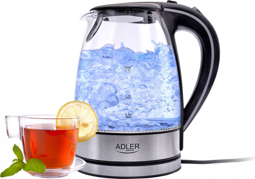 Szklany czajnik Adler ze stali nierdzewnej | 1,7 litra | Zdjęcie produktu 17