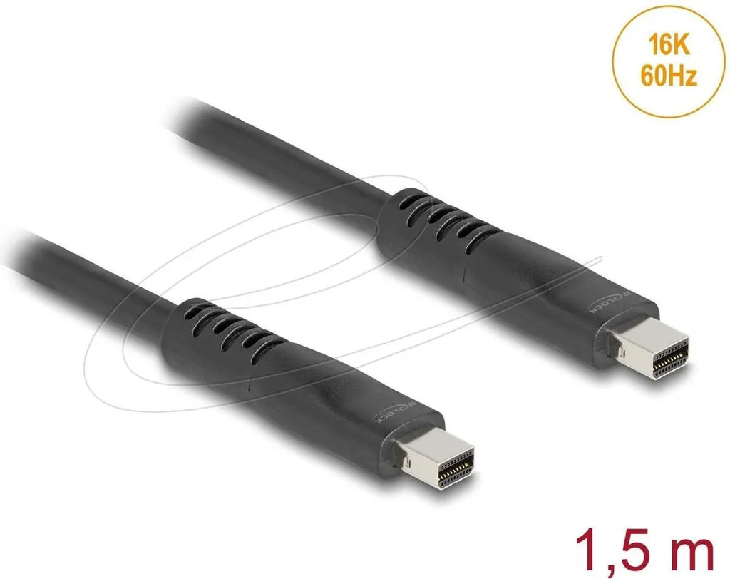 Delock Cavo Mini DP 16K 80Gbps 1.5m - Ideale per Editing Video 8K