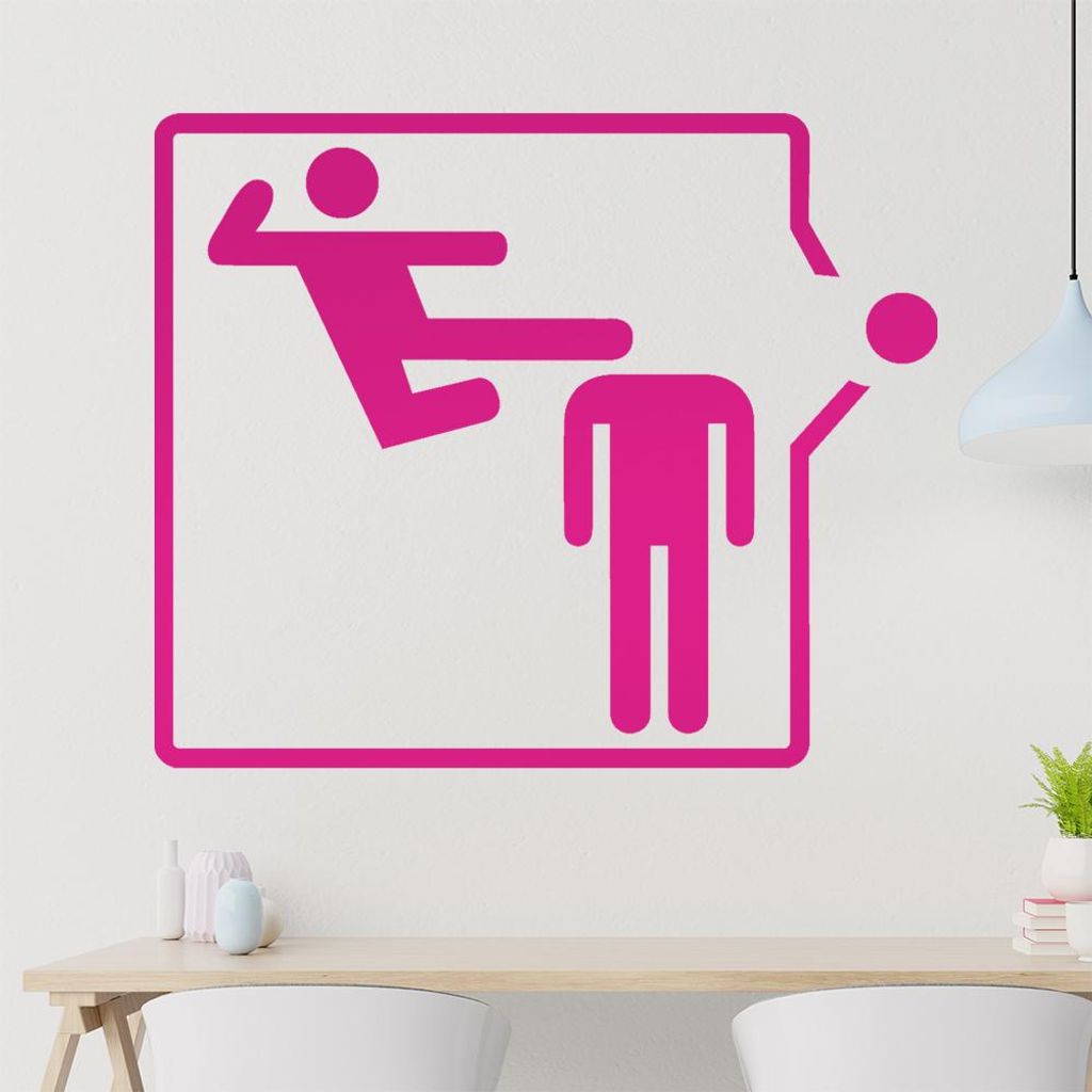 Achtung ! Kick Wandtattoo in 6 Größen - Wandaufkleber Wall Sticker - Dekoration, Küche, Wohnzimmer, Schlafzimmer, Badezimmer