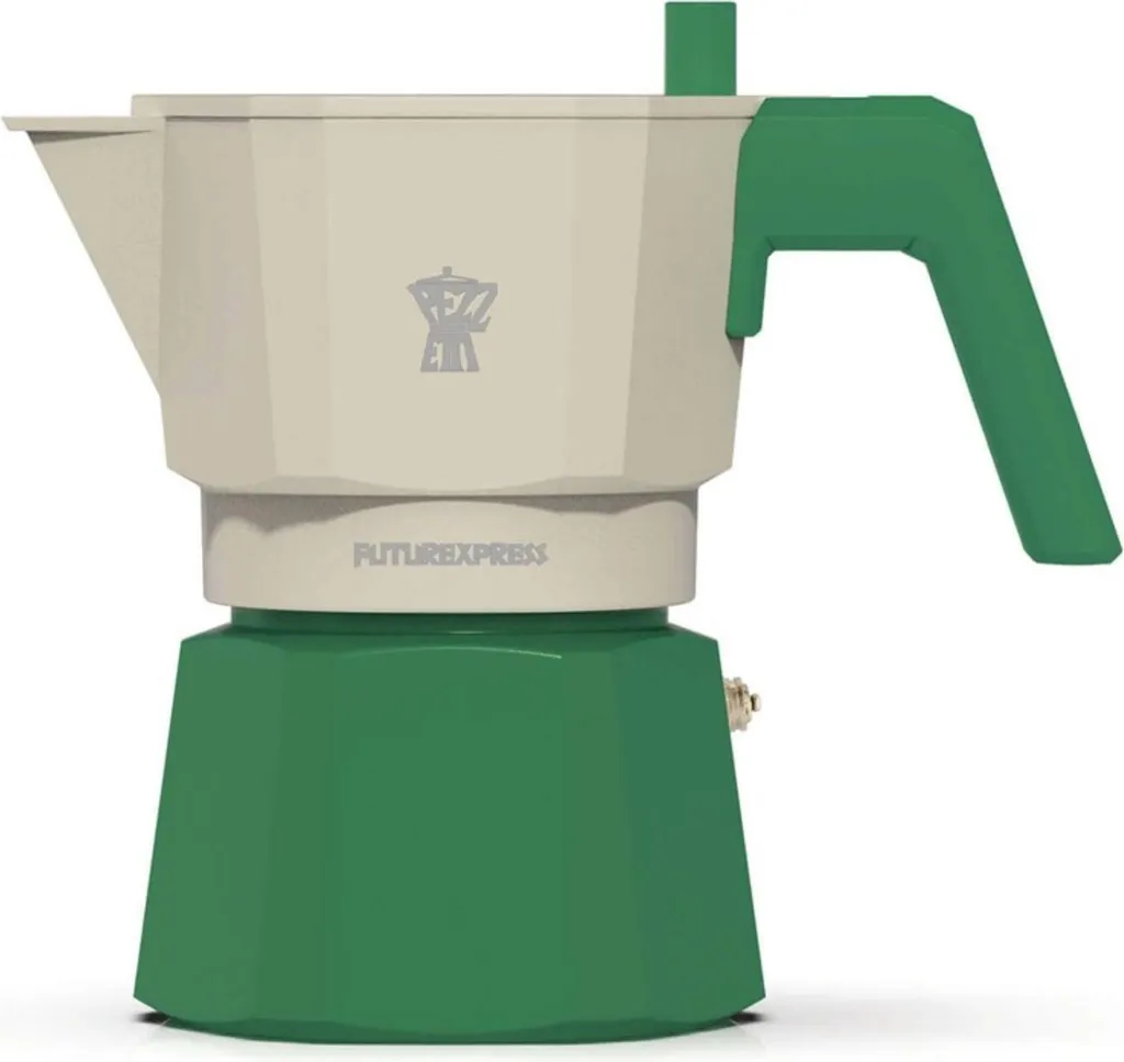 Pezzetti Futurexpress macchina da caffè smaltata 3 tazze verde con personaggio