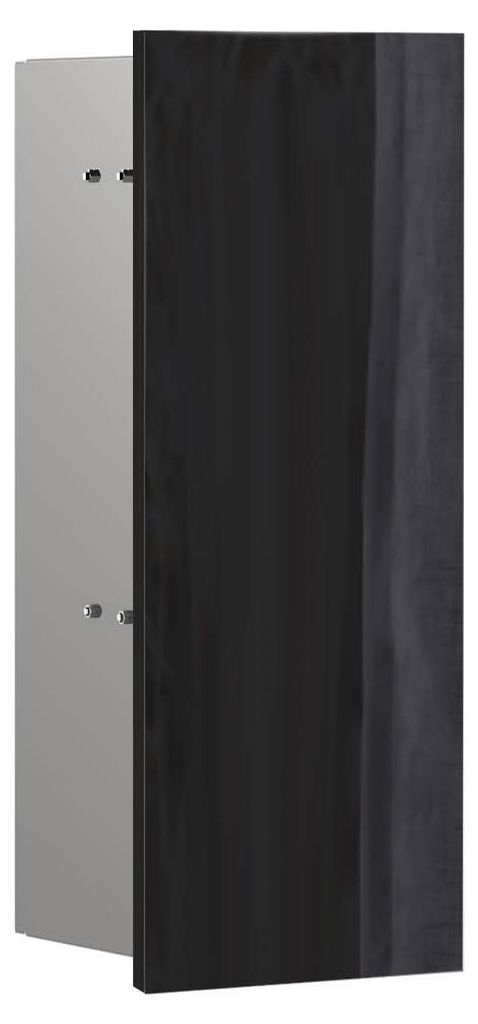 emco asis pure Toilettenbürstengarnitur-Modul, Unterputzmontage, Türanschlag links, Glasfront, 436x170mm, 975527504