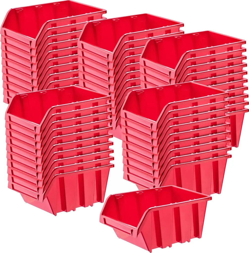 Récipient de stockage rouge pour organisation de cuisine et placards