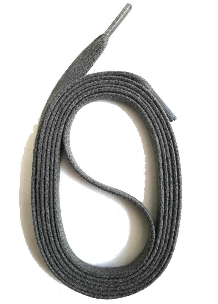 SNORS gewachste Schnürsenkel flach - GRAU - 6-7mm - 110cm Produktbild 