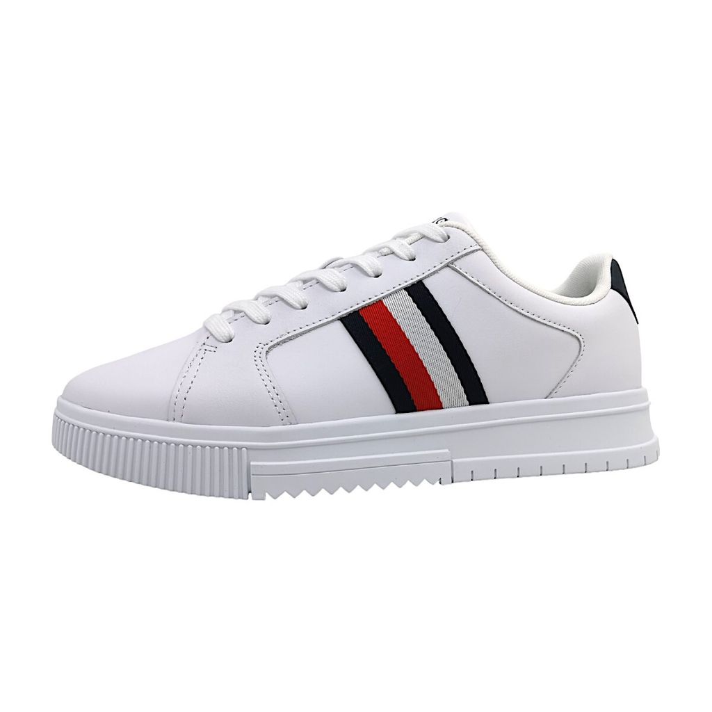 Tommy Hilfiger Damenschuhe Für lose Einlagen Sneaker low Weiß Freizeit, Schuhgröße:46 EU