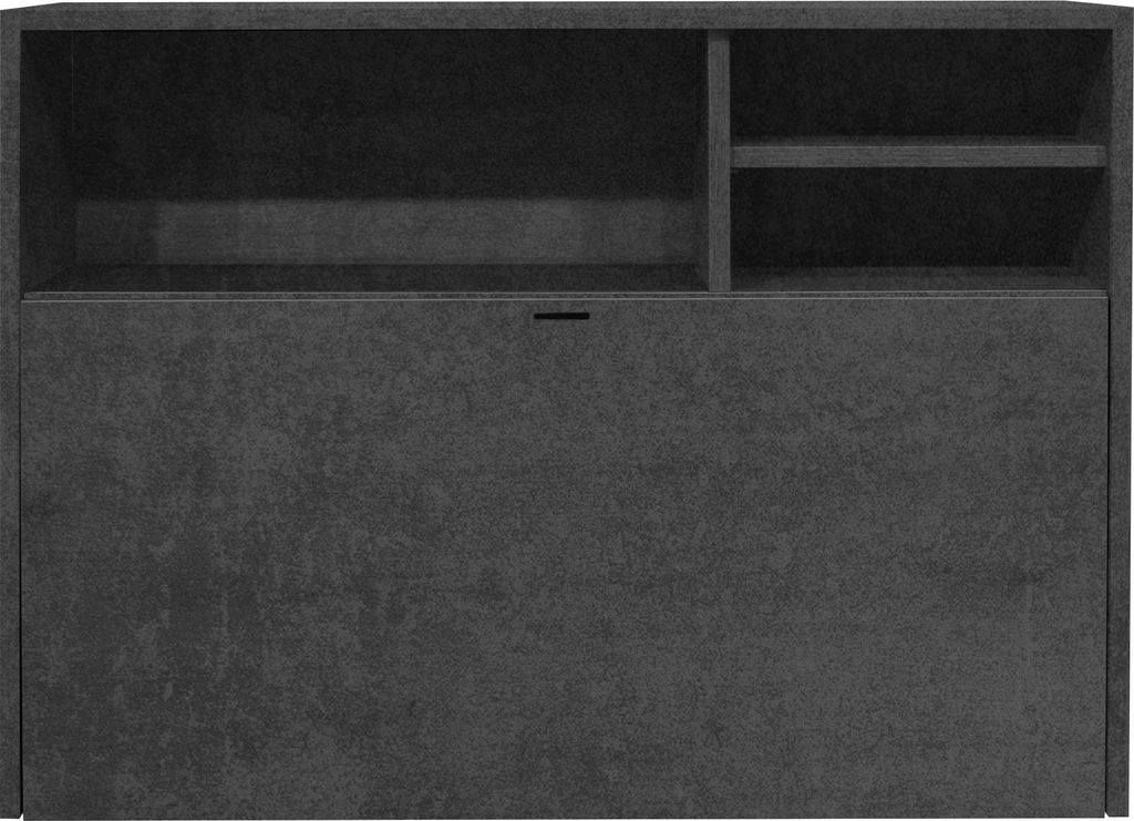 FURNARO Hängeschrank-Sekretär Office Schreibtisch graphit B/H/T: 80x58x25 cm